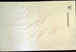 Prince memorabilia - autograph